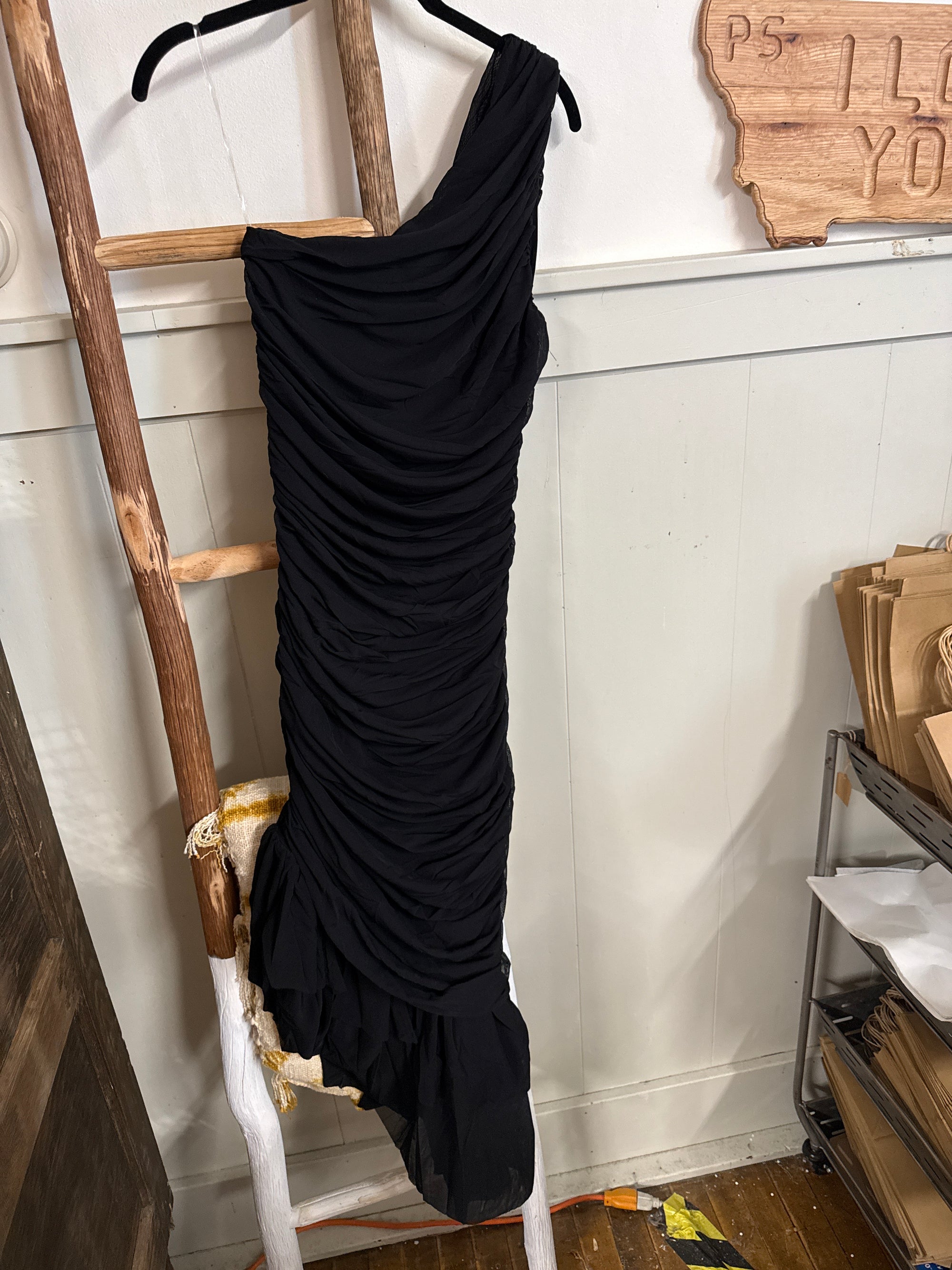 One Shoulder Ruffle Dress