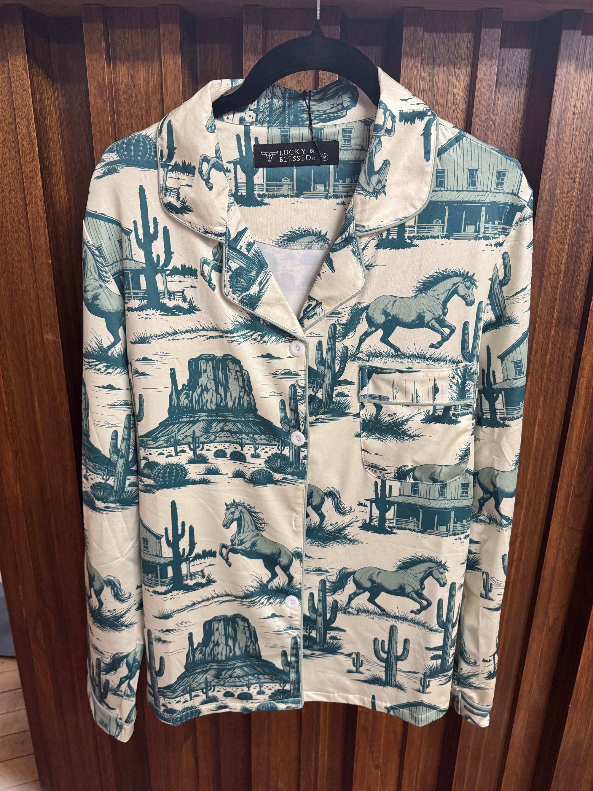 Jade Western Printed PJ Set