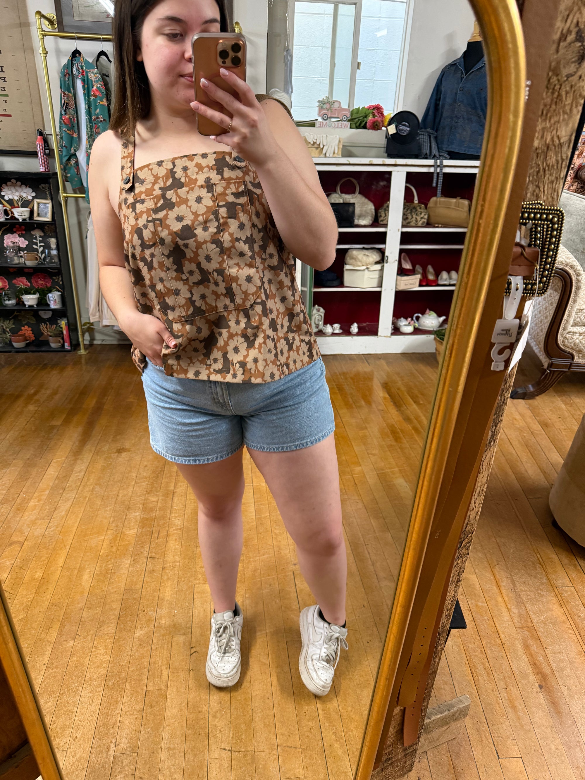 Burnt Orange Overall Shirt