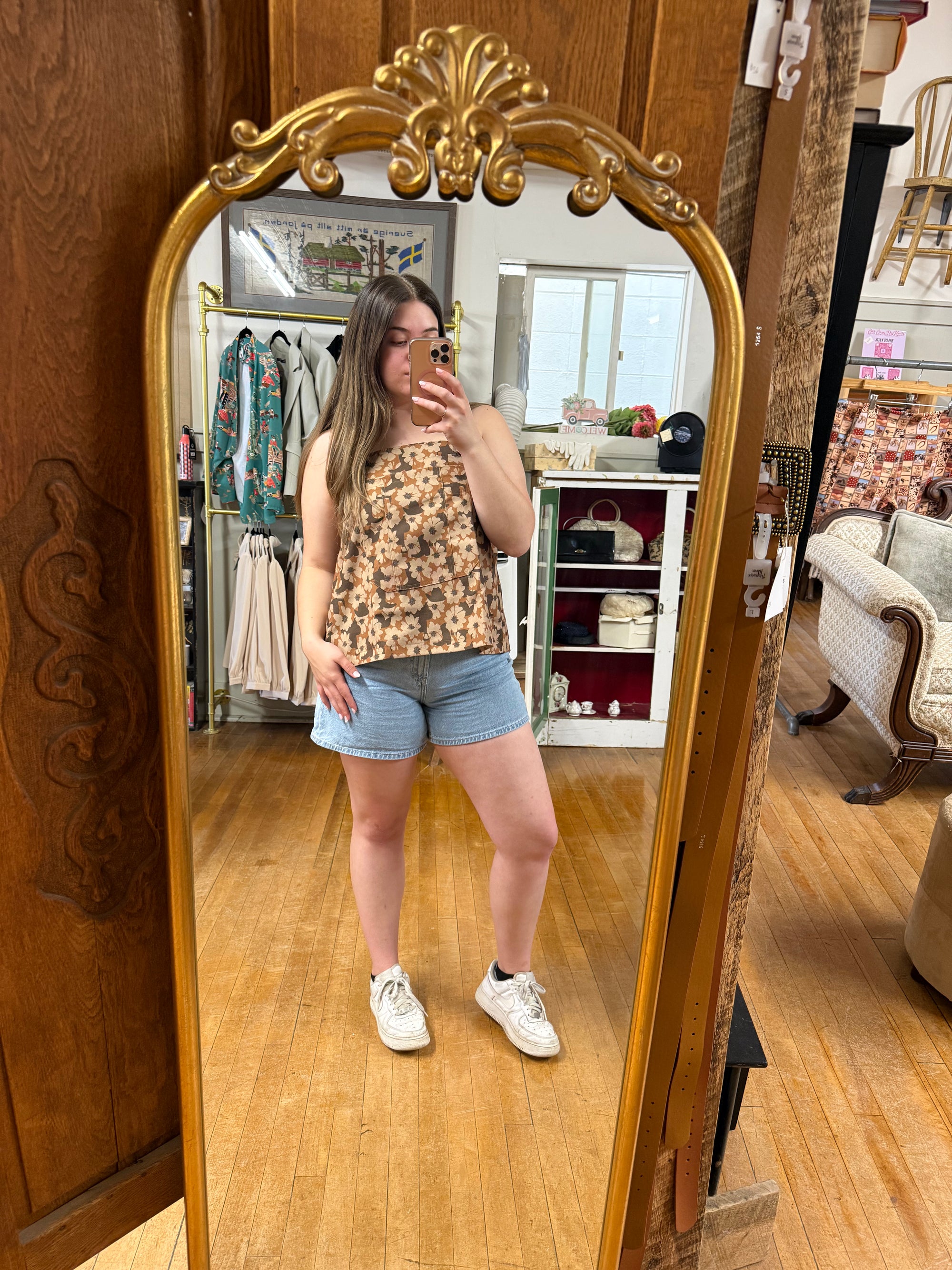 Burnt Orange Overall Shirt