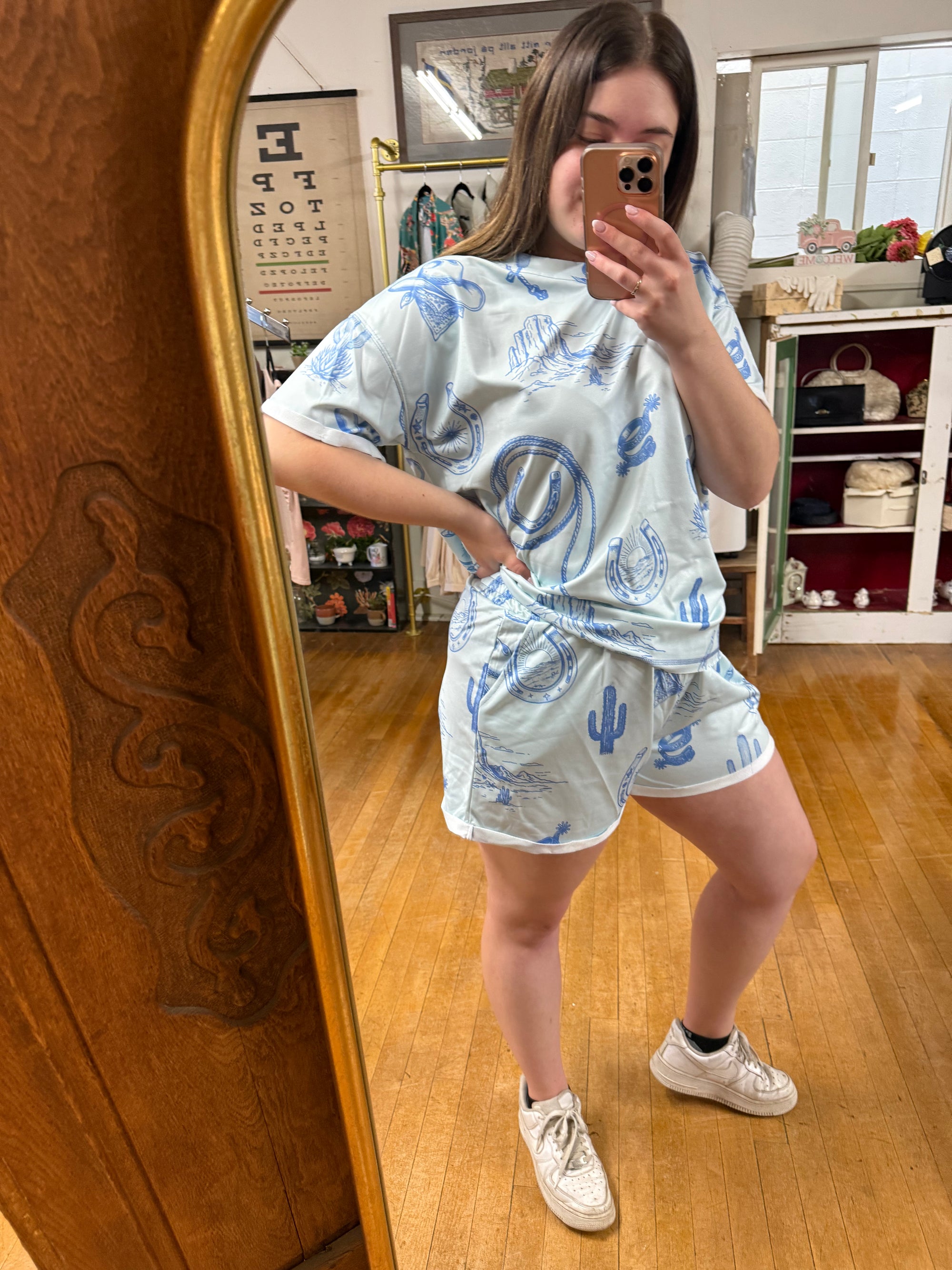 Light Blue Cowboy PJs