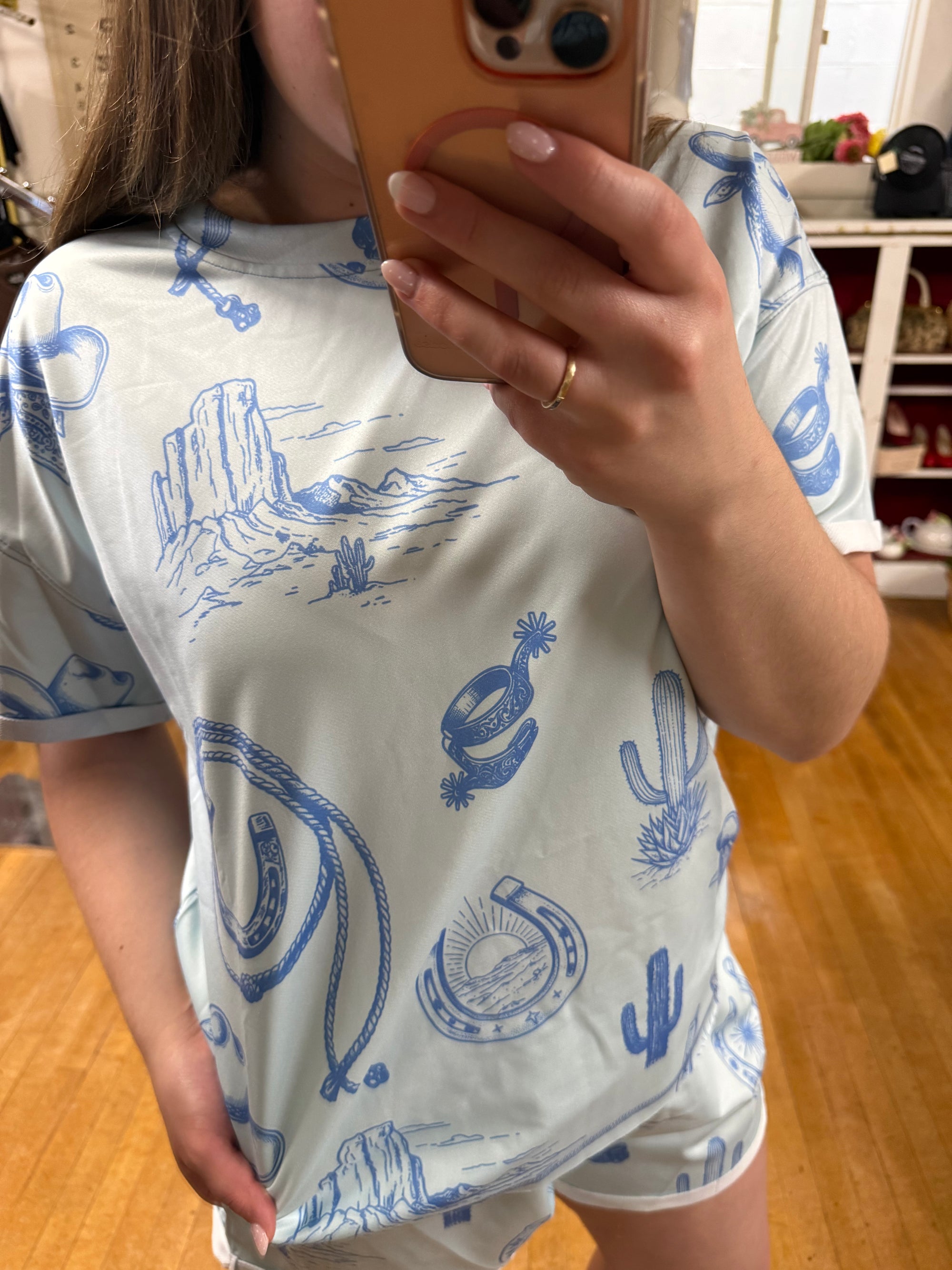 Light Blue Cowboy PJs